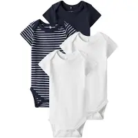 TWO SOON Pijama entero/body azul oscuro / blanco