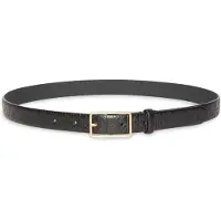 Calvin Klein Cinturón 'Emblem Print Rectangular Buckle' negro