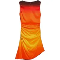 Desigual , Vestido asimétrico degradado, Viscosa, Naranja, XS