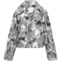 IZIA Chaqueta de entretiempo 'Fashion Look' gris / gris oscuro / blanco