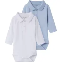 TWO SOON Pijama entero/body azul / blanco