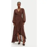 Guess Marciano By Elsa Wrap Flare Dress Cioccolata Talla: 42 | Vestidos Maxi Outlet | Mujer