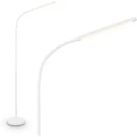 Briloner Lámpara de pie LED regulable con control táctil, luz cálida, inclinable, ideal para salones