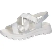 Waldlaufer Sandalias 'Sandalette Damen 730004-200 211 Echtleder in bunt' blanco