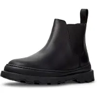 Camper para mujer. K400818-001 Botines de piel Brutus negro (37), Plano, Ninguno, Casual, outlet 2026.