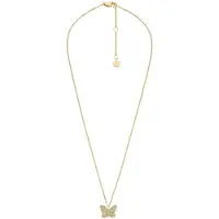 Fossil Collana elegante dorada con cristales Mariposa JF04920710