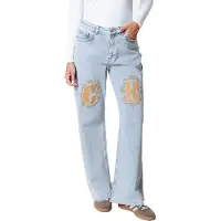 Colourful Rebel Gaias Cr High Rise Straight Leg Denim Pants Light Blue Denim Talla: S | Vaqueros Rectos Outlet | Mujer | Azul
