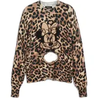 Desigual , Jersey animal print Mickey, Mujer, MarróN, XL