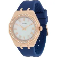 GUESS Reloj analógico azul / oro / blanco