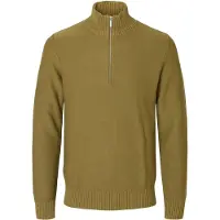Selected Media Cremallera Jersey Hombres Verde S