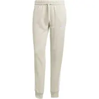 Adidas adidasPantalón Essentials 3-Stripes Fleece Slim L Beige / White Mujer