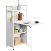 Vicco Escritorio Savio Blanco 30-100 x 57 cm con tablero de mesa plegable, Model 56377