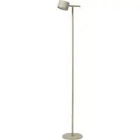 Lucide Lámpara de pie minimalista gris, tipo foco, regulable, para salón o dormitorio, 130 cm de altura, luz LED cálida de 8W, modelo GIAN de