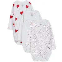 Petit Bateau Pijama entero/body rojo / blanco natural