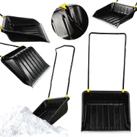 Kadax Pala para nieve "Cavalese", pala grande para nieve con mango de metal ergonómico, color , 74 cm de ancho