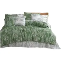 L'essentiel Maison L'Essentiel, Juego de sábanas para cama tamaño King, color verde, 100% algodón ranforce, 240 x 220 cm