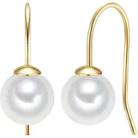 Trilani Pendientes oro / blanco perla