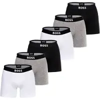 BOSS Calzoncillo boxer gris / negro / blanco
