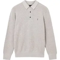 AllSaints Aspen Ls Polo Moon Grey Talla: XXL | Jerséis Outlet | Hombre | Gris