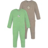 Normani Pijama entero/body 'Waverly' beige oscuro / verde