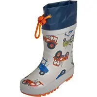 Playshoes Botas de lluvia marino / azul claro / gris claro / naranja oscuro