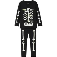 Name It Mini Pijama gris / manzana / negro / blanco