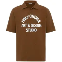Dandalo Camiseta marrón / blanco