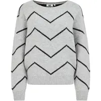 We fashion Knitted Pullover Blended Light Grey Talla: M | Sudaderas con Capucha Outlet | Mujer | Gris