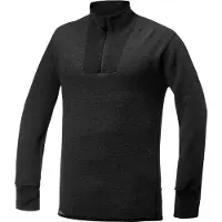 Woolpower - Zip Turtleneck 400 - Camiseta de manga larga size M, negro