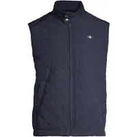 Gant para hombre. 7006341 Chaleco Windcheater acolchado marino (L), Casual, Poliéster, Sin mangas / Tirantes, outlet 2026.