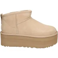Ugg para mujer. 1135092 Botines de Piel Classic Ultra Mini Platform beige (38), 3 a 5cm, Ninguno, Casual, Homewear, outlet 2026.