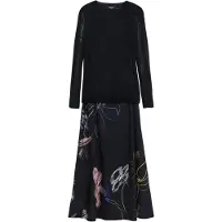 Desigual , Vestido 2 en 1 trazos, Poliester, Negro, XS