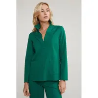 River Woods Green V-neck Blouse Applied Pockets Talla: 38 | Blusas Outlet | Mujer | Verde