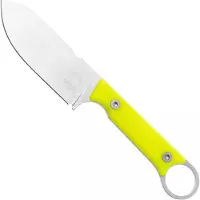 White River Knives White River Firecraft 3.5 Pro, Stonewashed Magnacut, Yellow G10, cuchillo de supervivencia, funda Kydex con yesquero