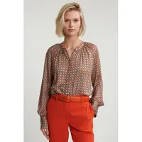 River Woods Orange/green Fantasy Blouse With Buttons Talla: 34 | Blusas Outlet | Mujer | Naranja