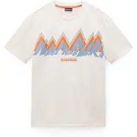 Napapijri Camiseta 'S-Fiemme' crema / azul claro / greige / naranja