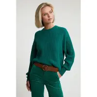 River Woods Green Ribbed Crew Neck Sweater Talla: XXL | Jerséis de Punto Outlet | Mujer | Verde