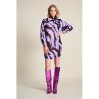 Pom Amsterdam Dress - Satin Feathers Brown Talla: 42 | Mini Vestidos Outlet | Mujer | Marrón