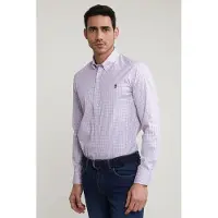River Woods Custom Fit Checked Shirt Red/blue Talla: S | Camisas Casuales Outlet | Hombre | Rojo