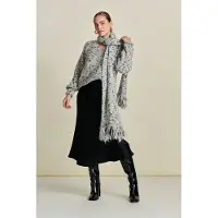 Pom Amsterdam Shawl - Wild Grey Talla: OS | Bufandas Outlet | Mujer | Gris