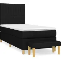 vidaXL Cama con somier y colchón de la marca , color , dimensiones 100x200 cm, tapizada en tela