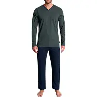 Tom Tailor Pijama largo navy / verde