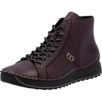 Rieker Botines con cordones borgoña