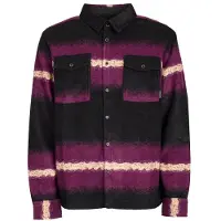Iriedaily - Finnian L/S Shirt - Forro polar size S, negro/morado