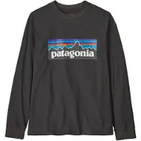 Patagonia - Kid's L/S P-6 Logo T-Shirt - Jerséis size XS, gris