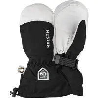 Hestra - Kid's Army Leather Heli Ski Mitt - Guantes size 3, negro