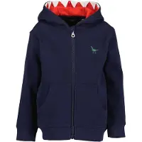 Blue Seven Sudadera con cremallera azul noche / esmeralda / rojo / blanco
