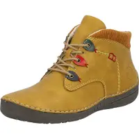 Rieker Botines con cordones mostaza / rojo / negro