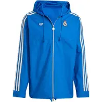 Adidas Chaqueta de entretiempo 'Real Madrid Terrace Icons' azul oscuro / blanco