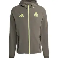 Adidas adidasChaqueta Real Madrid Tiro 25 Competition Vis Tech Travel L Utility Grey / Semi Frozen Yellow Hombre